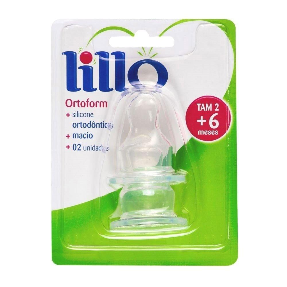 Bico de Silicone Lillo para Mamadeira Orto 2 Unidades