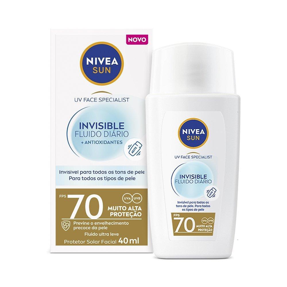Protetor Facial Nivea Sun Invisible Diário FPS70 40ml