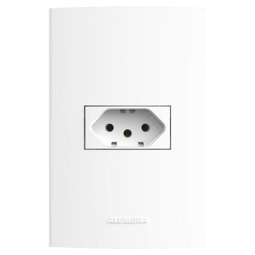 Conjunto 1 Tomada 2P+T 10A 250V~ com Placa 4x2 Inova Pro Alumbra