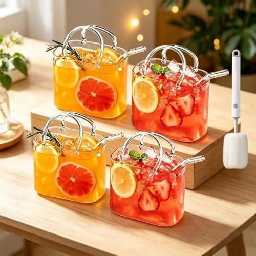 Copo em Forma de Bolsa, Copo Decorativo para Bebidas, Taças de Vinho Únicas com Canudo, Vaso Decorativo em Forma de Aquá