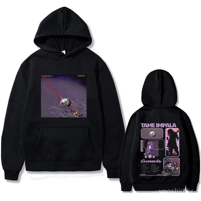 Vintage Pop Rock Band Tame Impala Currents Double Sided Print Hoodie Men Women Clothing Oversized Pullover Male Vintage