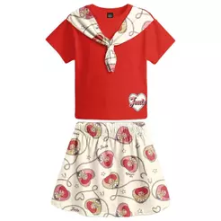 Conjunto infantil menina Toy Story em meia malha Brandili