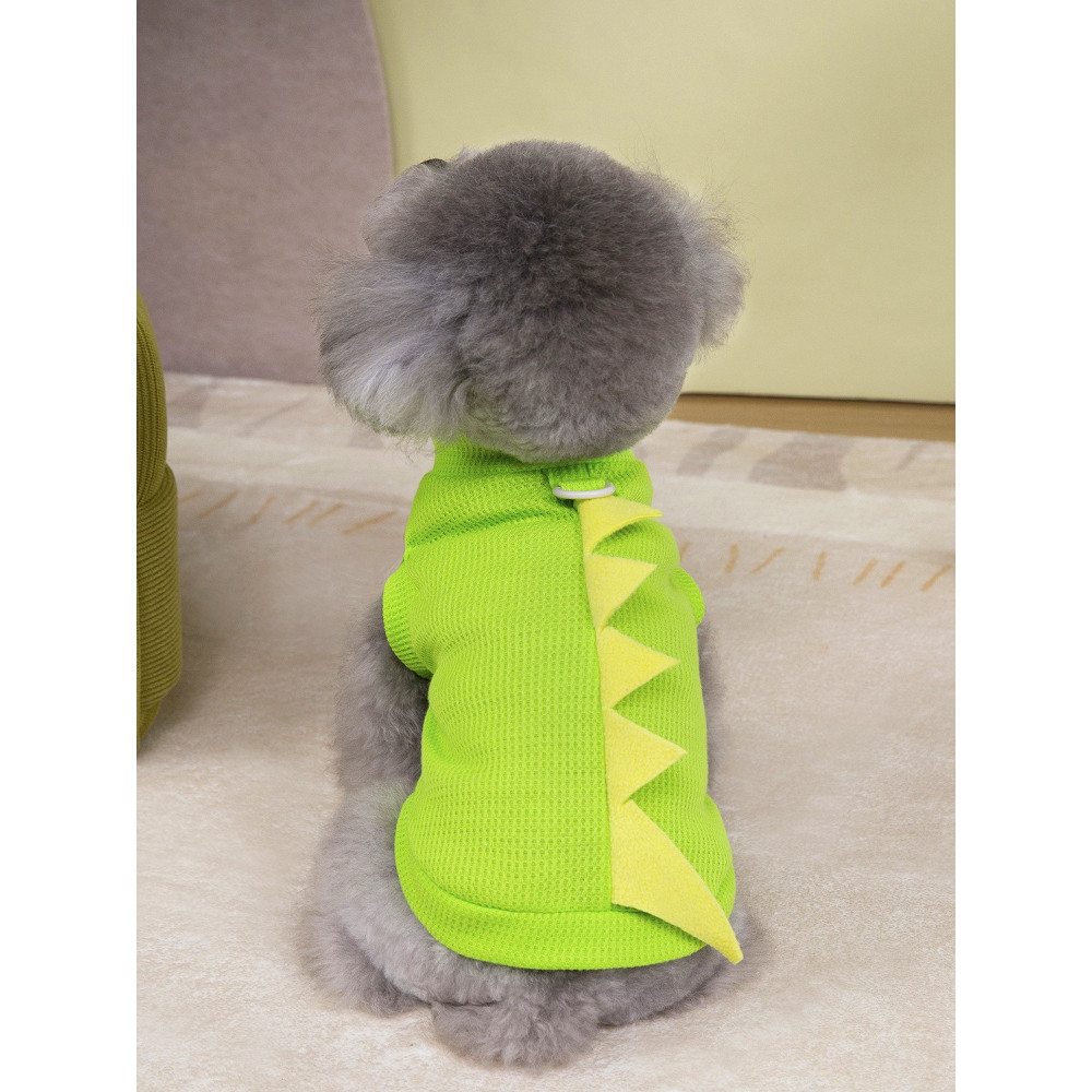 Filhote de cachorro de pelúcia primavera verão colete Anti-fiapos Schnauzer Bichon Pomeranian gato cão roupas para anima