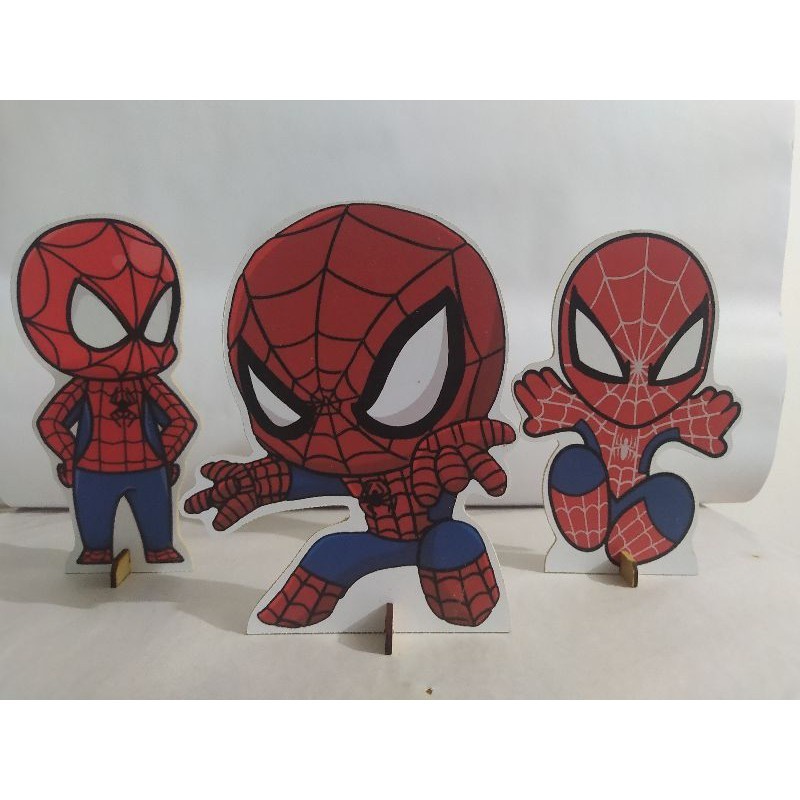 Homem Aranha cute decoração de festa 3 display de 20cm envio em 24h