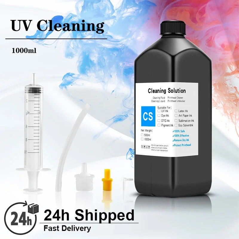 Líquido de Limpeza de Tinta UV 1000ML para Impressoras Epson, Roland, Mimaki, Mutoh, Ricoh - Ferramenta de Limpeza de Tu