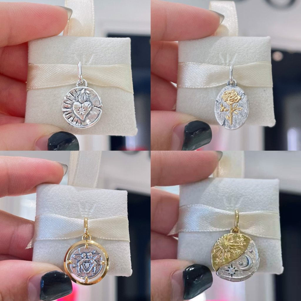 Pingente de moeda antiga da série Guardian Sun Moon Medalha Charm