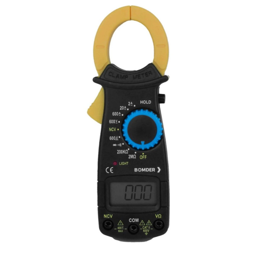 Alicate Amperímetro Digital 600A com NCV, Continuidade e Display LCD