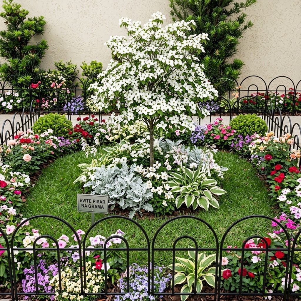 Cerca Decorativa Vintage de Ferro P/ Jardim Grade de Proteção Tamanho 33x57 Centímetros