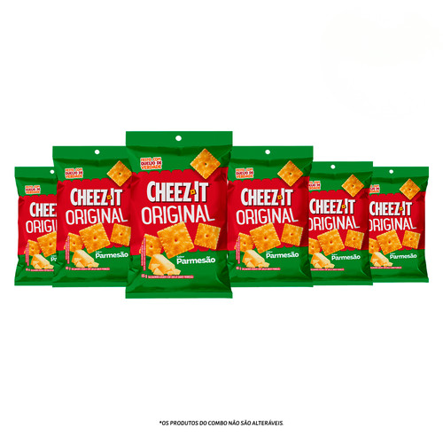 Combo Cheez It Original Parmesão 65G 6 unidades