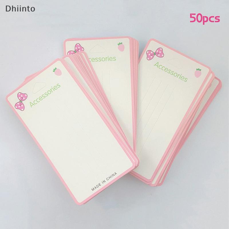 [Dhiint] 50 Peças Cartões De Exibição De Arco Rosa Para Clipe De Garra De Cabelo Cartão De Papel Cocar Paage Decoração F