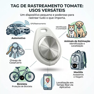Rastreador Tag Inteligente iPhone Android Certificado App Oficial Distância Global GPS