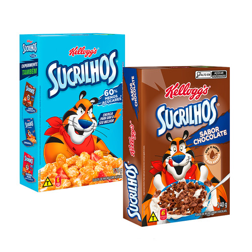Combo Cereal Sucrilhos Less Sugar 170G + Cereal Sucrilhos Chocolate 240G