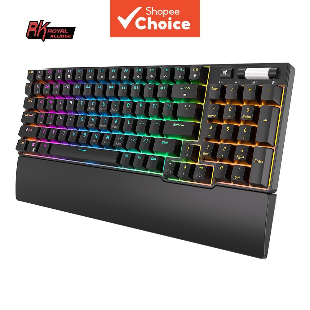 Teclado Mecânico Royal Kludge RK96 Bluetooth Sem Fio, Tri-Modo, RGB, Troca a quente, para jogos, 96 teclas