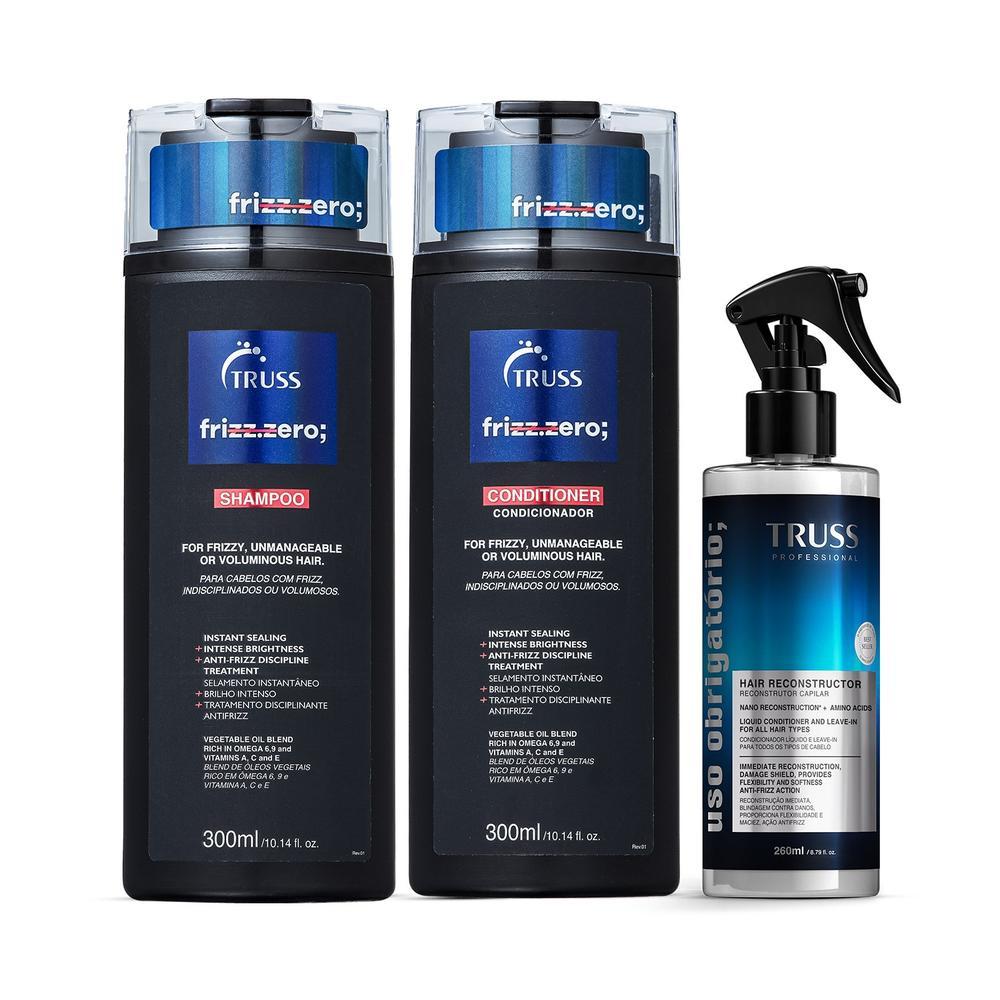 Kit TRUSS Frizz Zero + Uso Obrigatório Trio Care (3 Produtos)