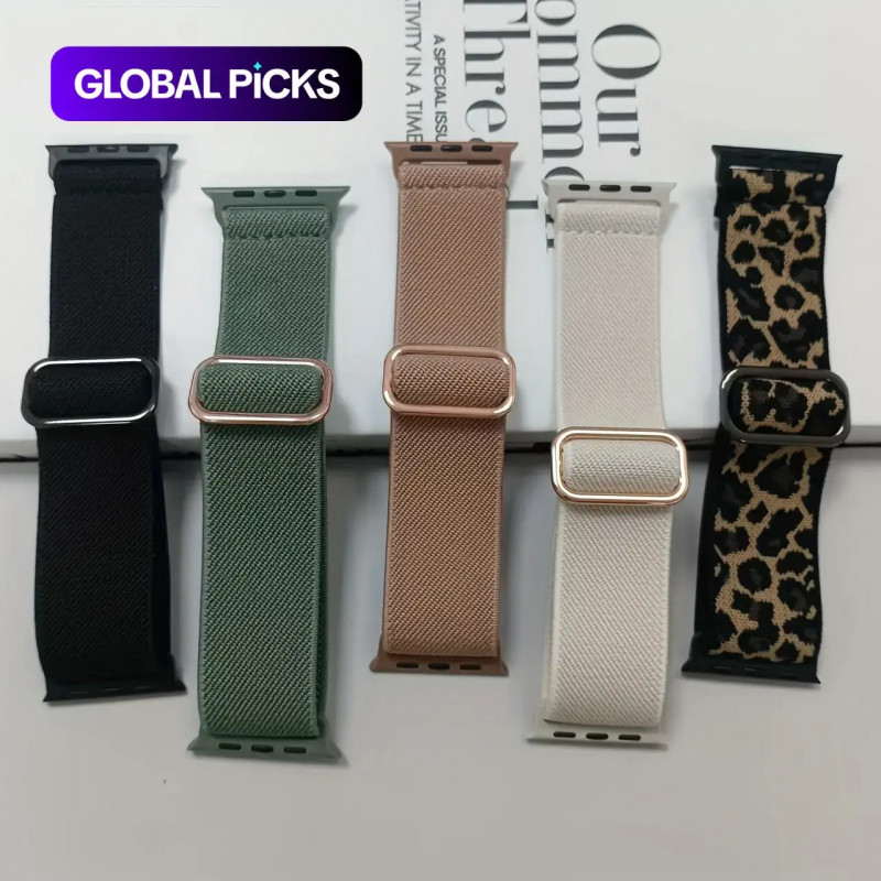 Pacote com 5 Pulseiras Compatíveis para Apple Watch Ultra 49mm-38mm, Correia Elá