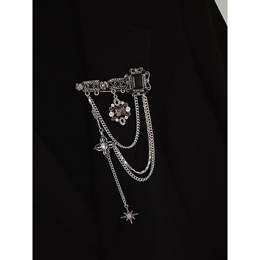 Broche de corrente 2021 novo estilo na moda High-End acessórios Design sentido Retro JK pino roupas terno acessórios fem