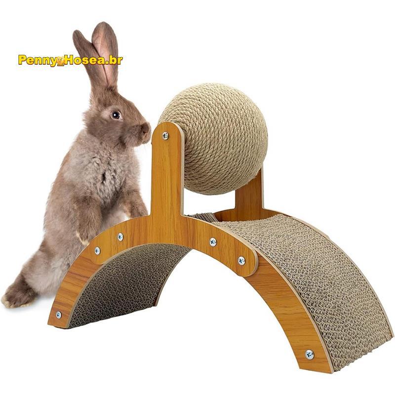 [Vendas Quentes P] Brinquedo De Arranhões Sisal Natural Bola Rotativa Interativo Para Animais De Estimação Gato Coçar Co
