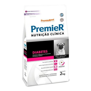 Ração Premier Nutrição Clínica Diabetes Cão Adulto Pequeno 2kg em Oferta na Shopee