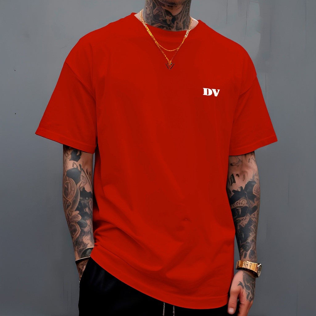 T-Shirt Masculina Camiseta DV Minimalista Diverse Estilos Manfinity 100% Algodão Street Wear