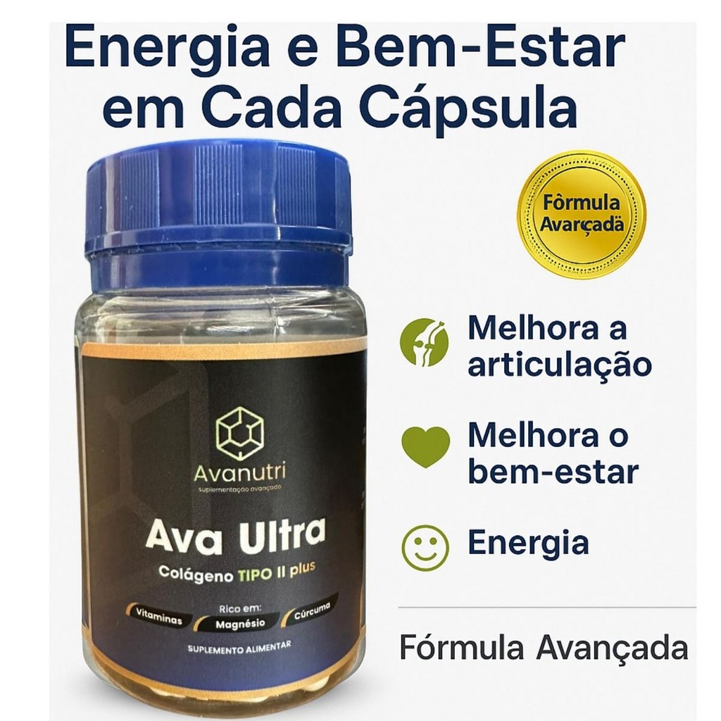 Colageno tipo 2 Pro  Ava Ultra + MAGNESIO + VITAMINAS 30 CAPS
