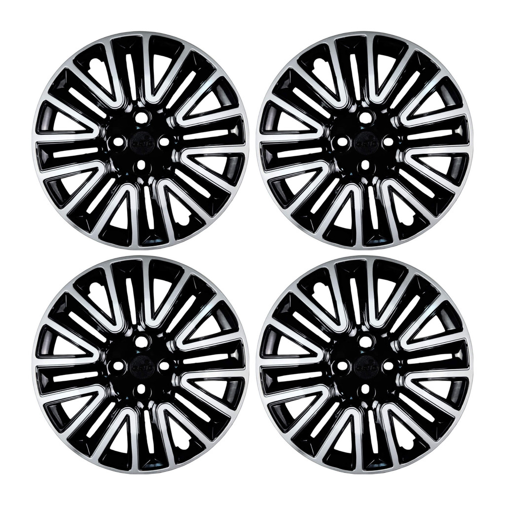 Calota Aro 16" Preto/Prata Kicks/City/Fit/WR-V/Civic Jogo c/4 Calotas Grid - 001CP-PBP-E em Oferta na Shopee