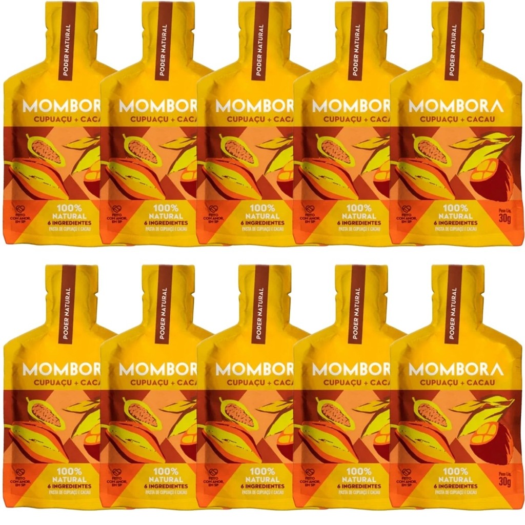Gel De Carboidrato De Cupuaçu E Cacau Display C/10un Mombora