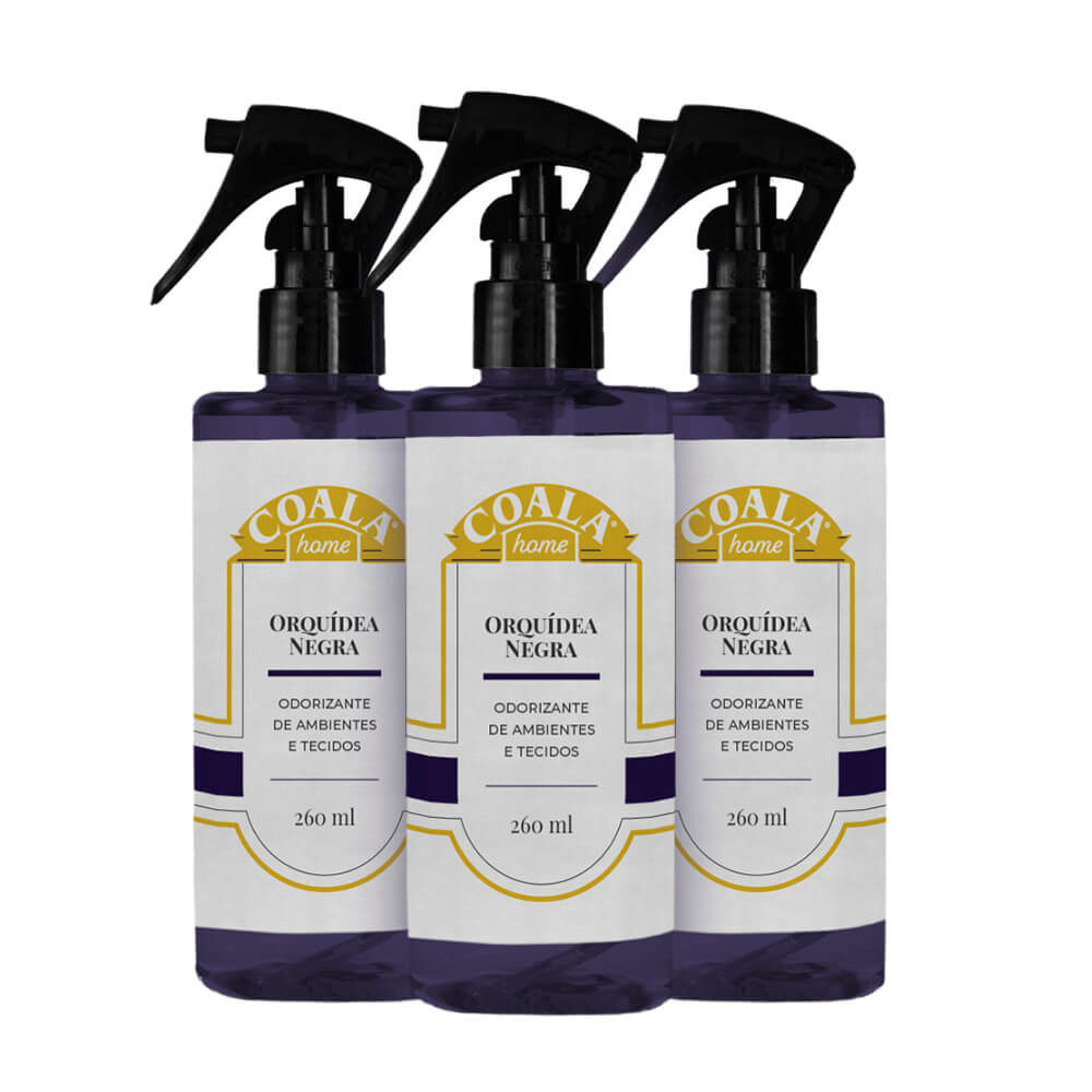 Kit 3 Odorizantes de Ambientes e Tecidos Orquídea Negra em Oferta na Shopee