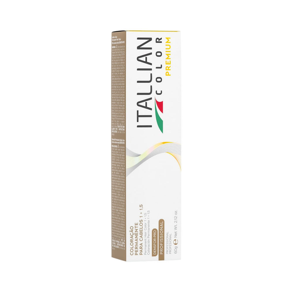 Coloração Itallian Color Premium 7.44 Louro Cobre Intenso 60g