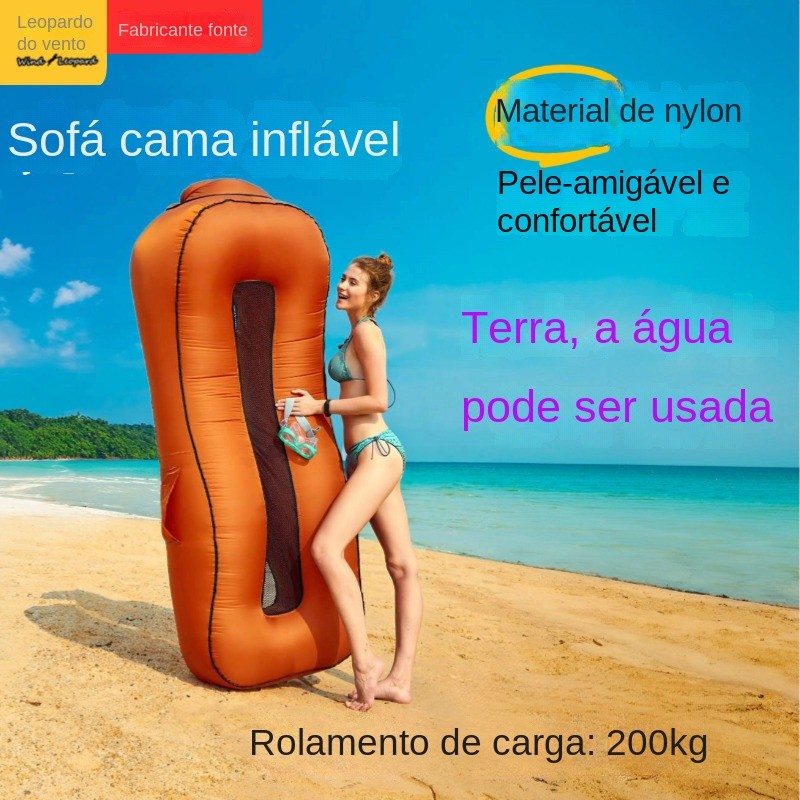 Sofá-cama anfíbio ao ar livre Cama inflável preguiçosa Cama inflável rápida Sofá inflável Cama de acampamento Sofá de ac