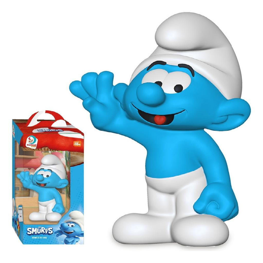 Boneco Os Smurfs Vinil Cardoso Toys em Oferta na Shopee