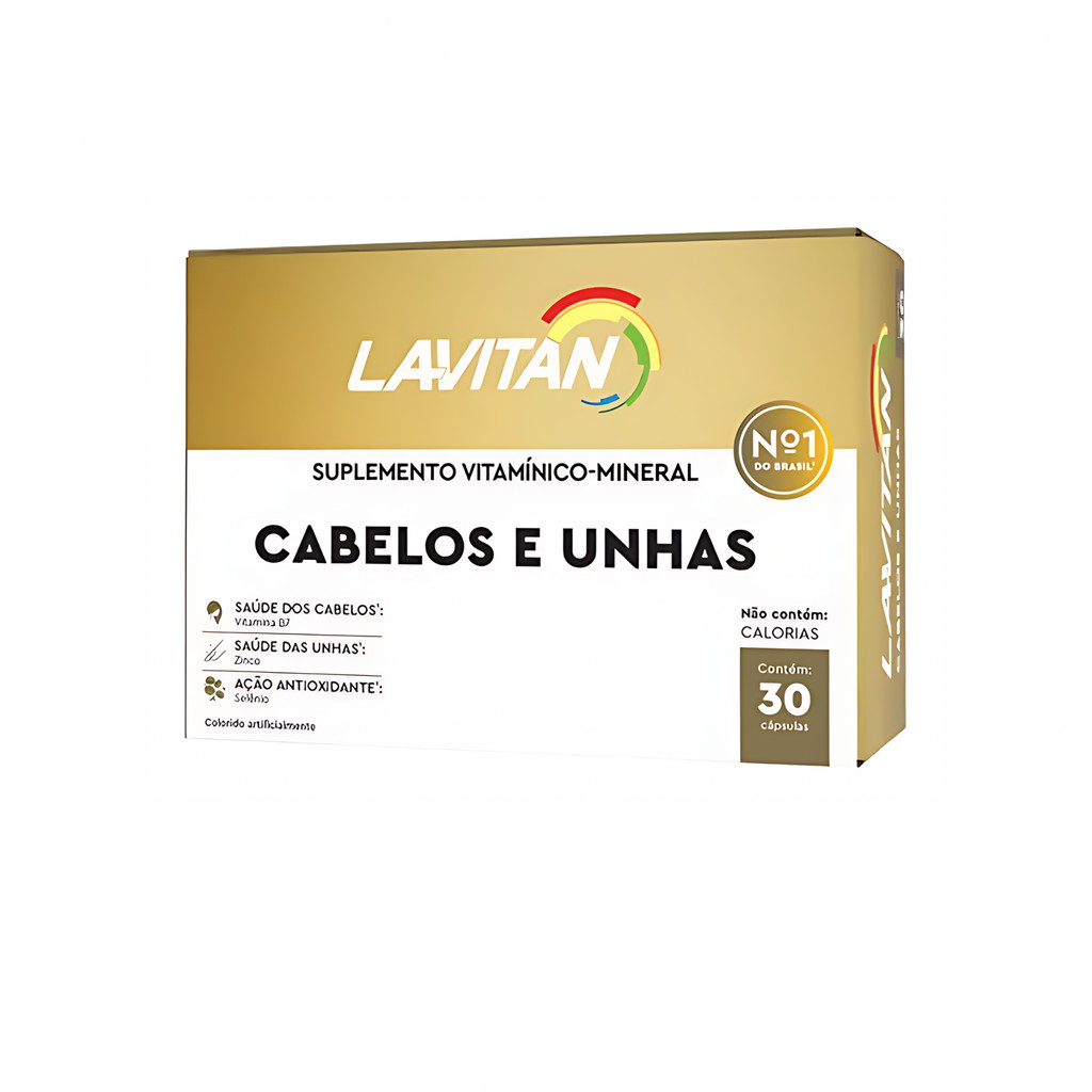 Lavitan Cabelos e Unhas 30 Comprimidos  Biotina e Zinco