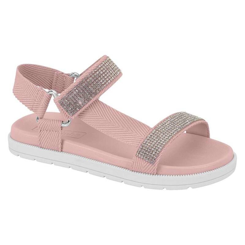 Sandália Molekinha Papete Strass - Infantil - Rosa em Oferta na Shopee