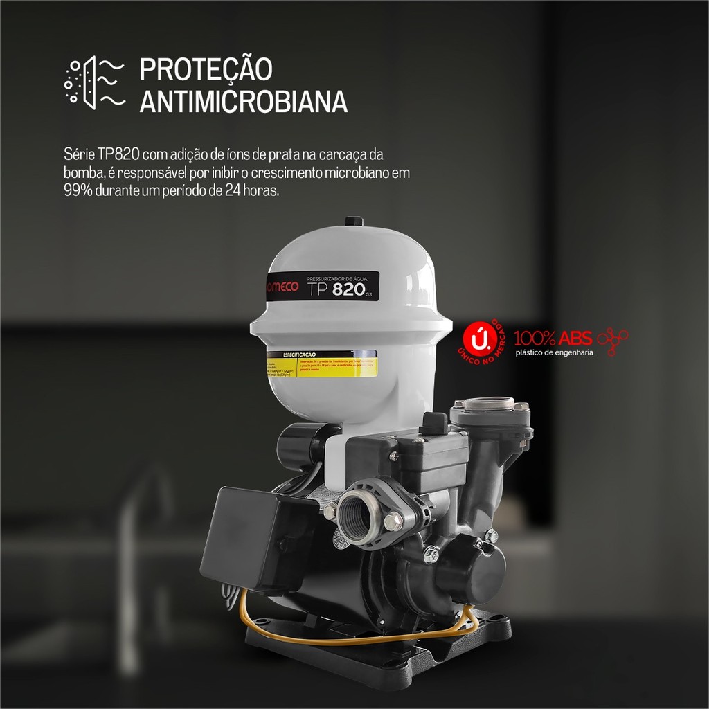 Bomba Pressurizadora TP 820 e TP 825 Altura Maxima Ate 38 Metros Komeco — imagem 2 de 2