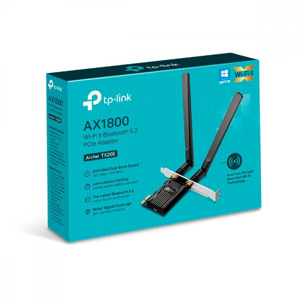 Adaptador PCIe Wi-Fi 6 Bluetooth 5.2 AX1800