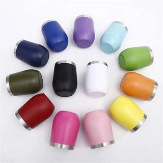 Copos Térmico Cuia 360ML Inox Com Tampa Acrílica Varias Cores
