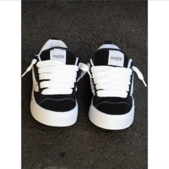 Tenis Unissex Old Knu Masculino Feminino Preto Branco 34 Ao 39 Aproveite