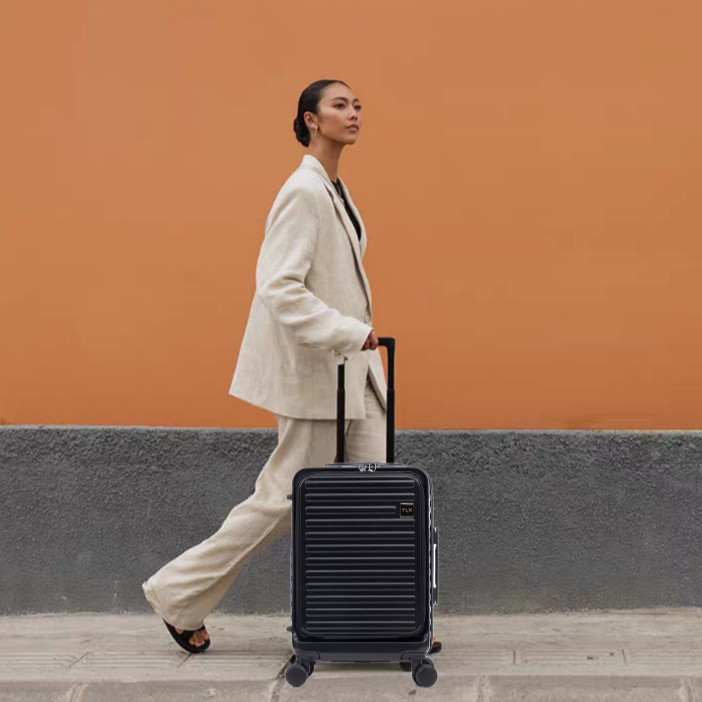 Mala de viagem com abertura frontal de alta qualidade ASSODA, mala de viagem com abertura lateral, mala de rodinhas