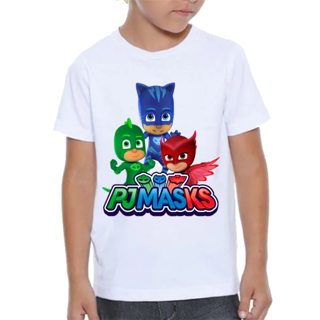 Camiseta Camisa Blusa Infantil Pj Mask  100% Algodão em Oferta na Shopee