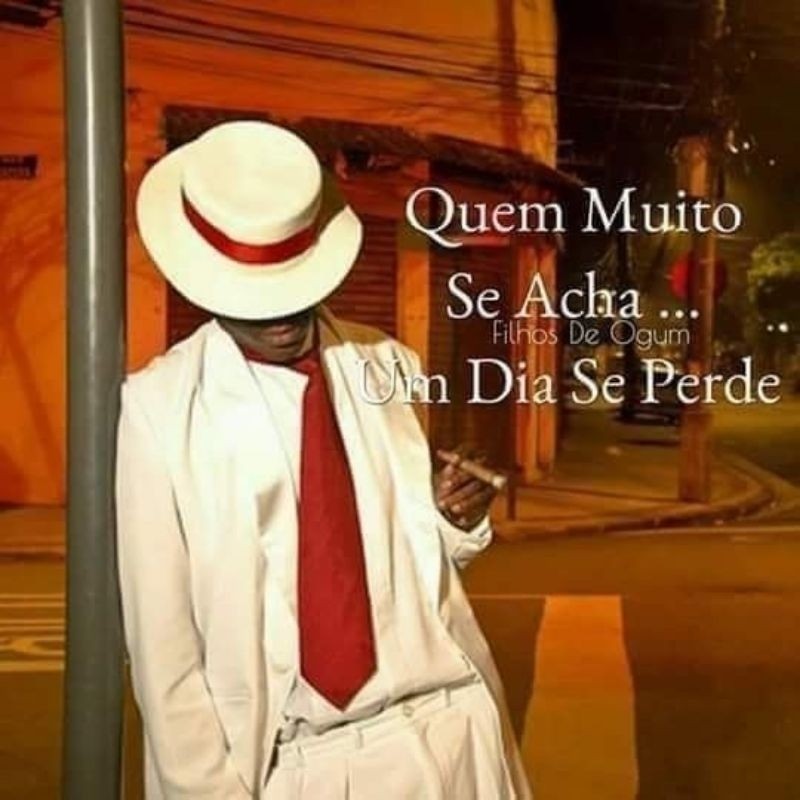Quadro Zé Pilintra quem muito de acha um dia se perde