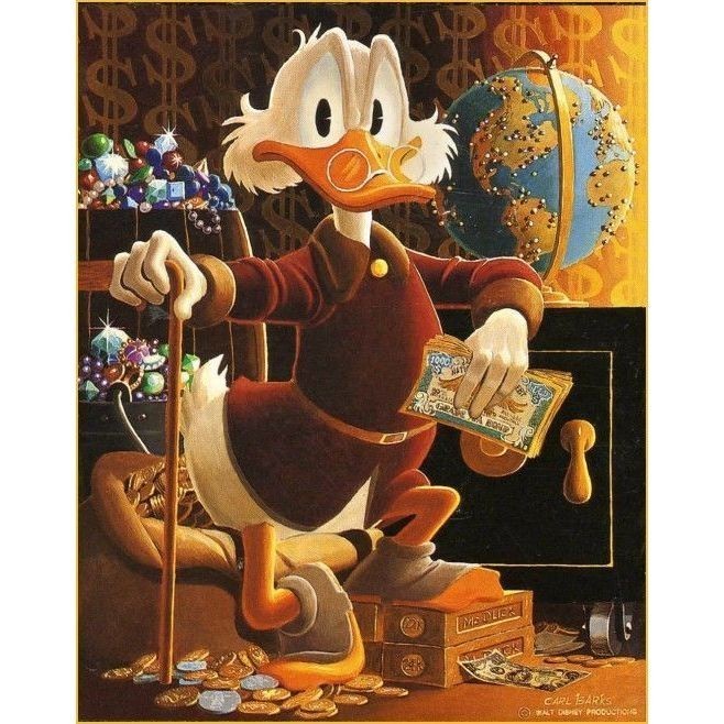 QUADRO DECORATIVO PLACA MDF- TIO PATINHOS COM BILHÕES NA SUA CASA