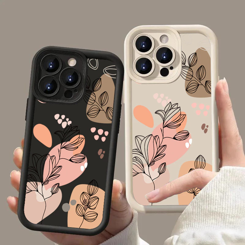 Capinha Capa de Silicone padrão de folha Anti queda para Motorola Moto E13 G04 G