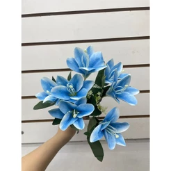 Buquê Artificial de Lírio com 7 Flores 36cm para Decoração Elegante/h0058
