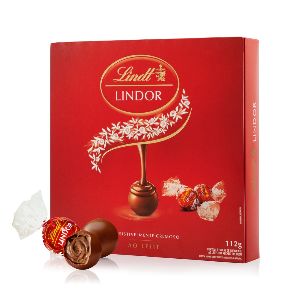 Caixa de Bombons Lindt Lindor ao Leite 112g