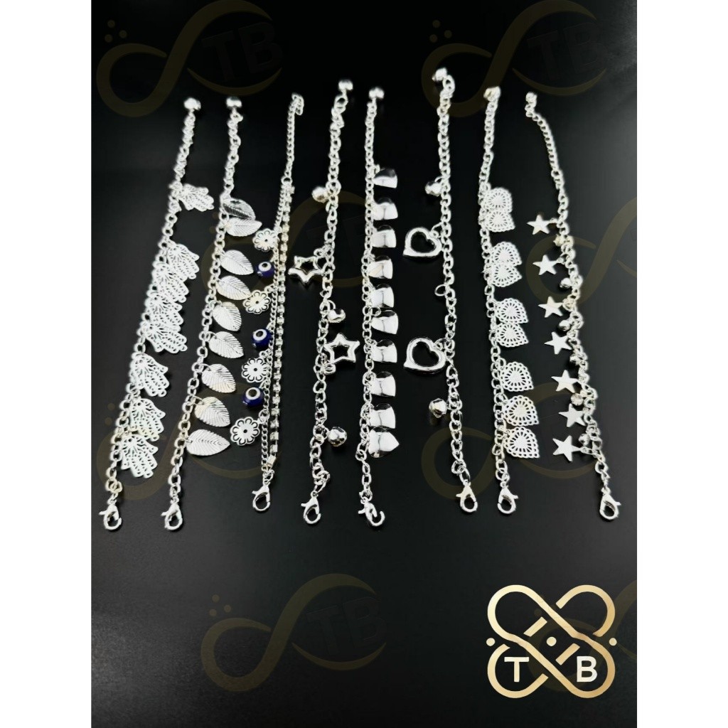 TB Moda ✨✨✨Conjunto de Pulseira e Tornozeleira Feminino - Elegante | Prata 925