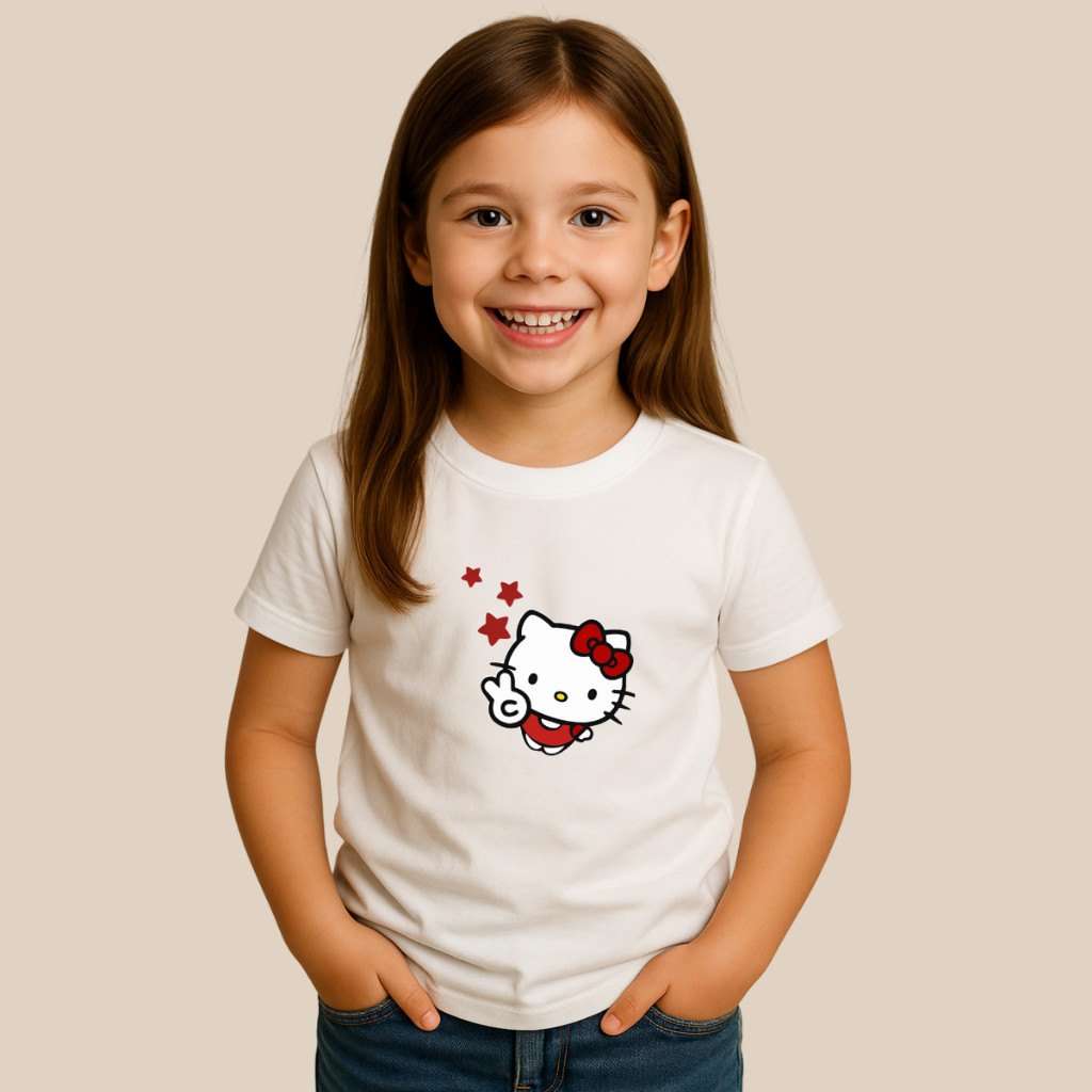 Blusa hello kitty infantil menina camiseta estampada estilosa camisa camiseta tshirt-infantil juvenil 02 ao 14