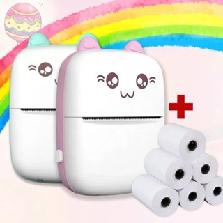 Mini Impressora Térmica Sem Fio Portátil Desenho Animado Foto e Nota Android/Ios em Oferta na Shopee