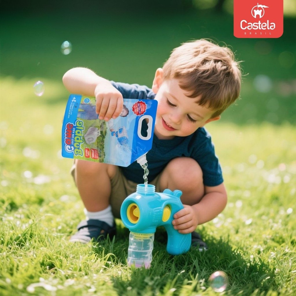 Refil Liquido Para Maquina De Bolha De Sabão 1 Litro Castela