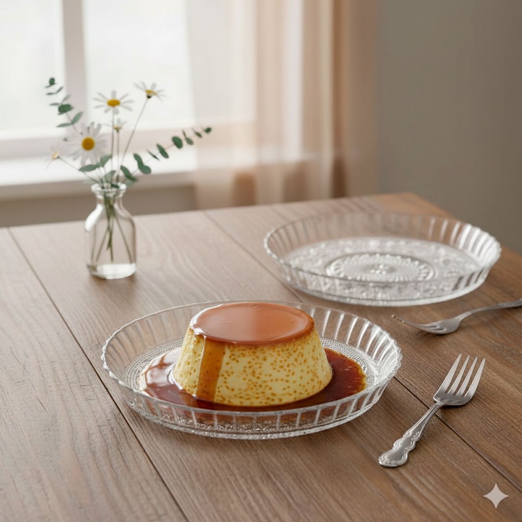 Prato para Pudim Bolo Fundo 19,5 cm Com Borda Em Vidro Design Moon em Oferta na Shopee