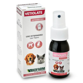 ANTISSÉPTICO PARA CÃES E GATOS SPRAY VETIOLATE BIOFARMA 30ml