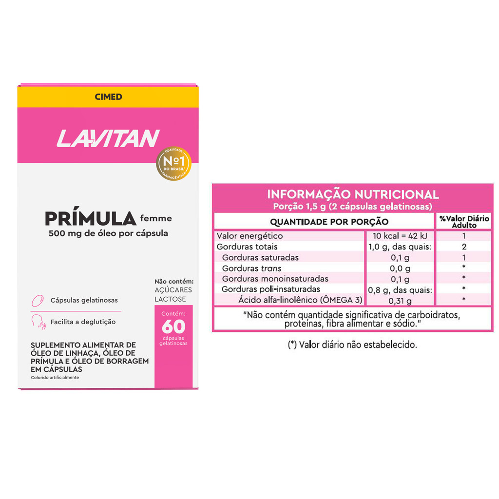 Kit 2 Primula Femme Oleo De Linhaça Primula E Borragem Cimed — imagem 2 de 2